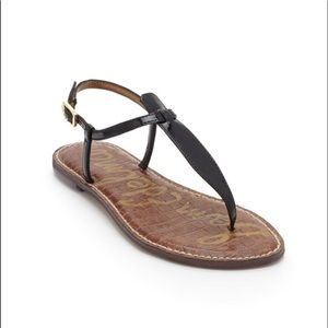 Sam Edelman Gigi Black Patent Leather Thong- Size 10